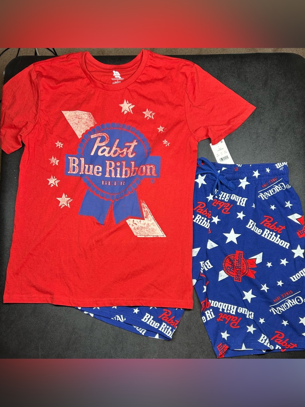 Pabst Blue Ribbon Red Short Sleeve Tee